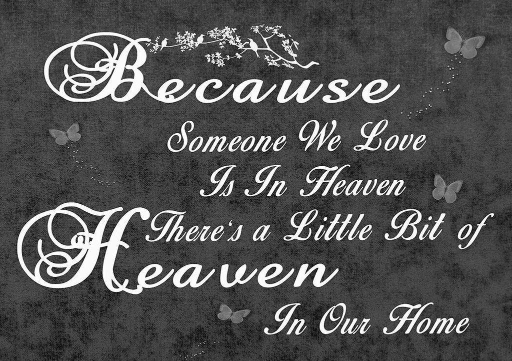 HEAVEN QUOTE - Life - Black & White Canvas Wall Art Picture Print- ALL SIZES