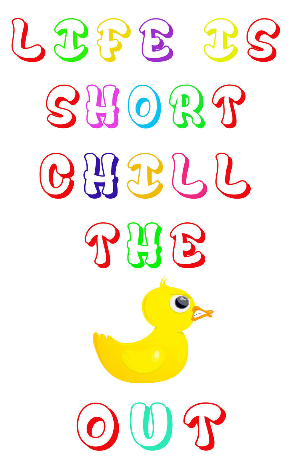 Life is Short Chill Out CANVAS WALL ART Picture Print - Mulit coloured