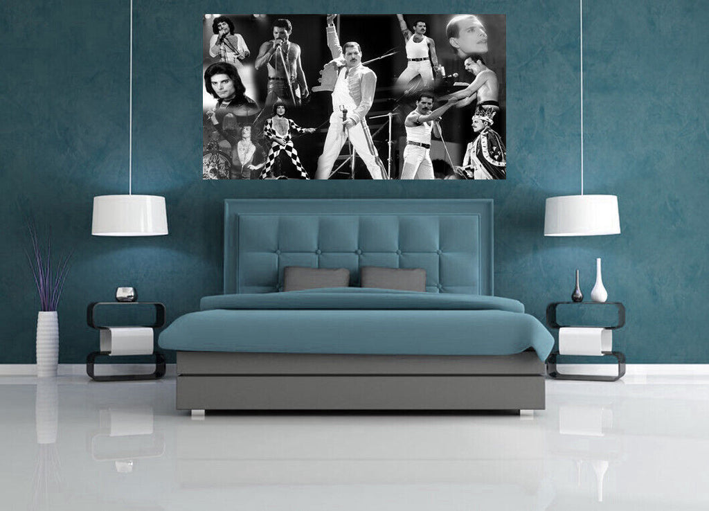 Freddie Mercury Pop Collage Canvas Wall Art Picture Print