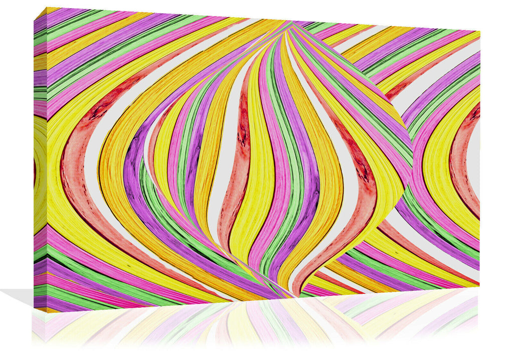 Pastel Colours Swirl Abstract CANVAS WALL ART PICTURE PRINT