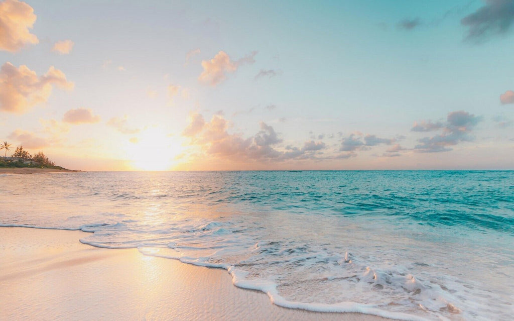 Soft Colours Beach Sky Sunset Seaside Canvas Wall Art Picture Print