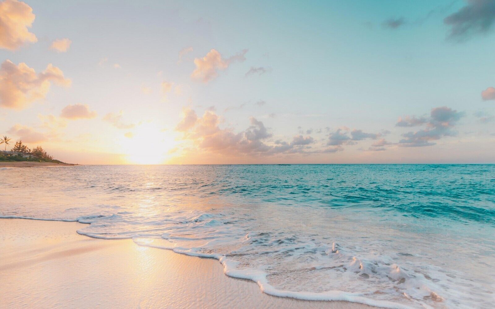 Soft Colours Beach Sky Sunset Seaside Canvas Wall Art Picture Print