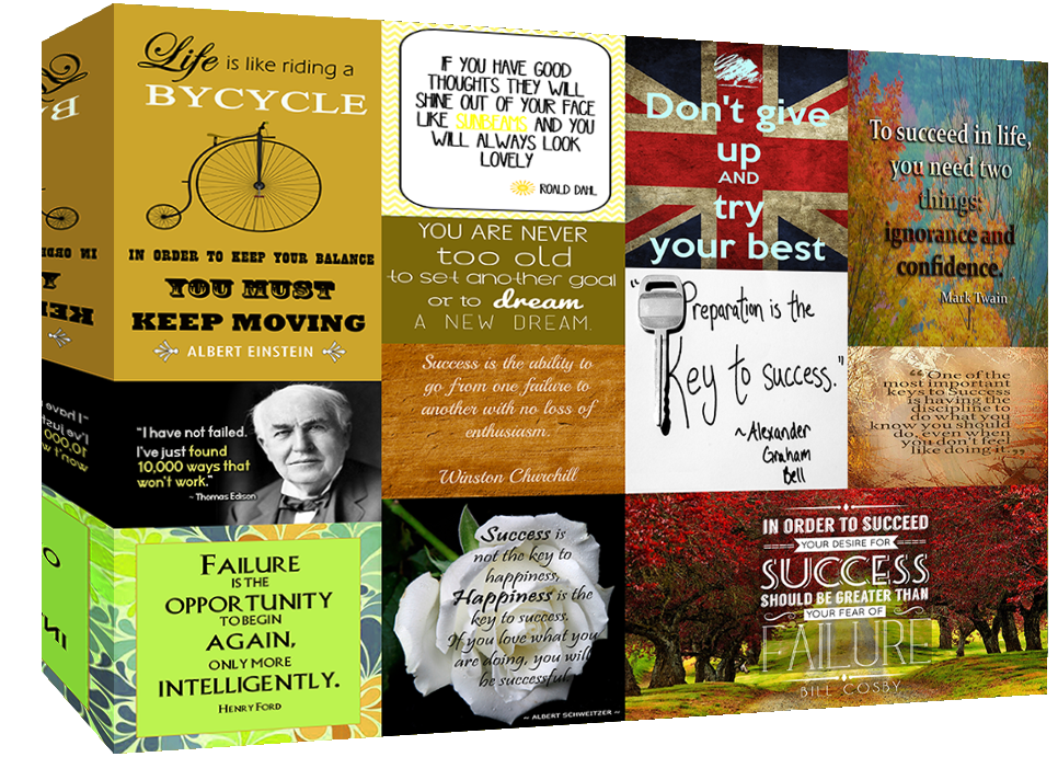 Success in life Quotes Canvas Wall Art Print Picture 100% cotton - A1, A2, A0