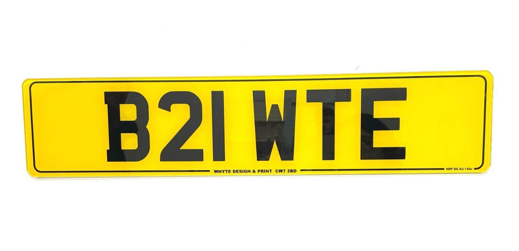 Number plate 1d letters with glue