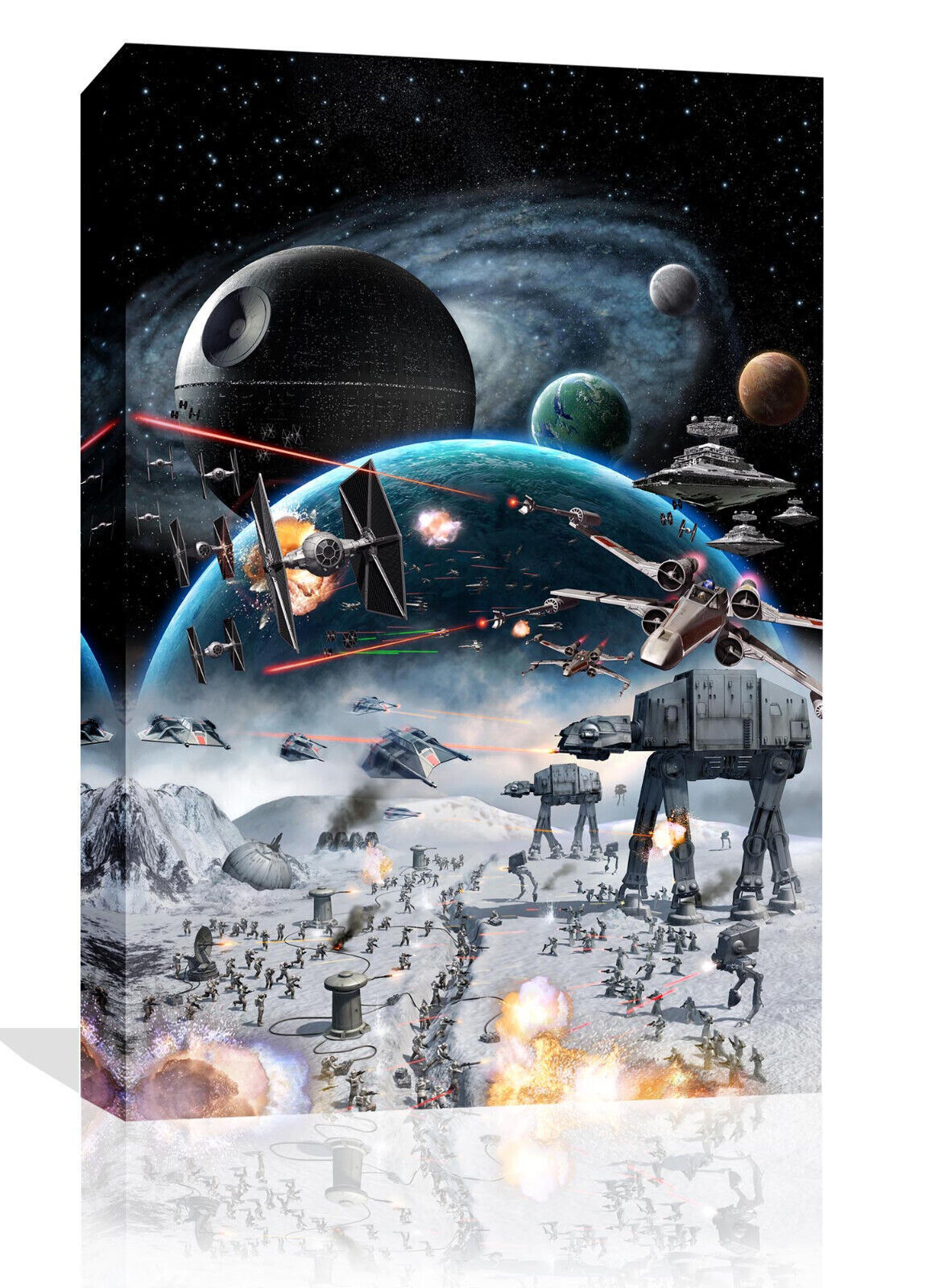 Star Wars Battle CANVAS WALL ART PICTURE PRINT