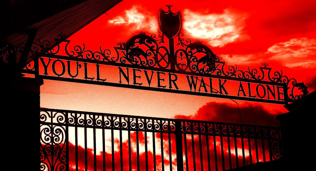 Liverpool You'll Never Walk Alone CANVAS WALL ART Picture Print Red