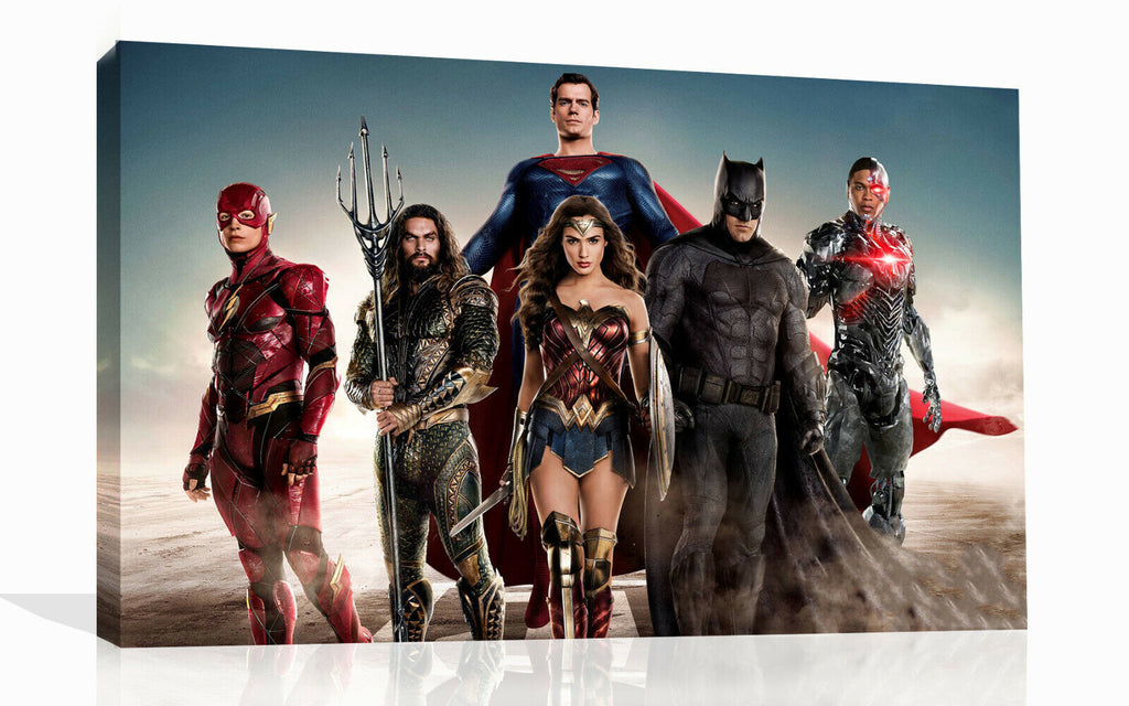 Film League of Justice Super Heroes Wall Art Canvas Picture Print