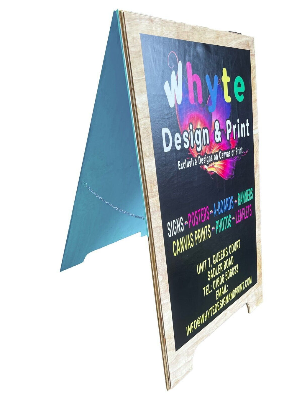 Wooden Wood A-Board Pavement Shop Sign Designed and Printed - Varnished/treated