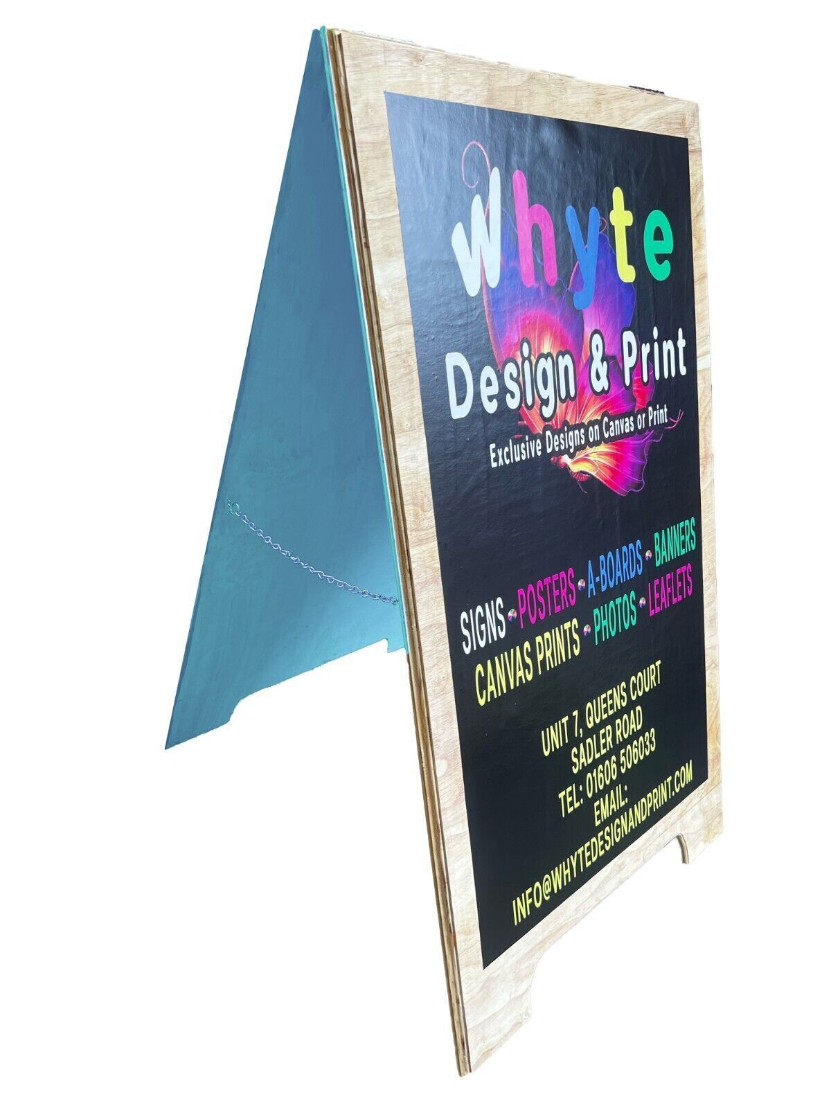 Wooden Wood A-Board Pavement Shop Sign Designed and Printed - Varnished/treated