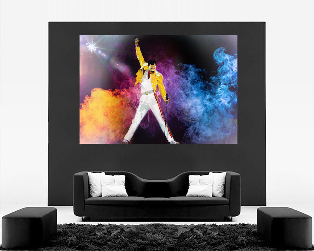 Freddie Mercury Abstract Modern Canvas Wall Art Picture Print