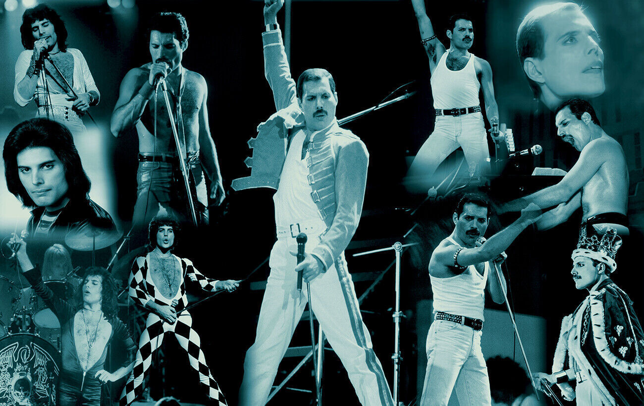 Freddie Mercury Pop Collage Canvas Wall Art Picture Print