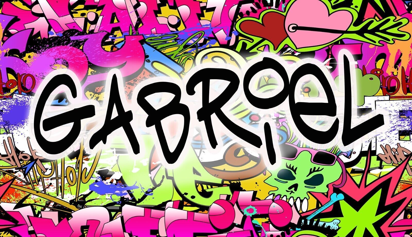 Personalized Personal ANY Name on Graffiti wall Sign Canvas Wall Art Print