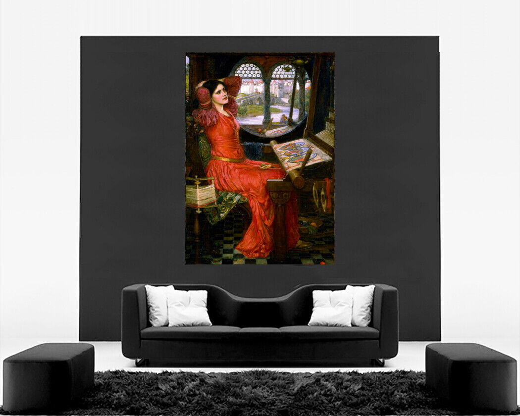 I Am Half-Sick of Shadows Painting John Waterhouse Canvas Wall Art Print Picture