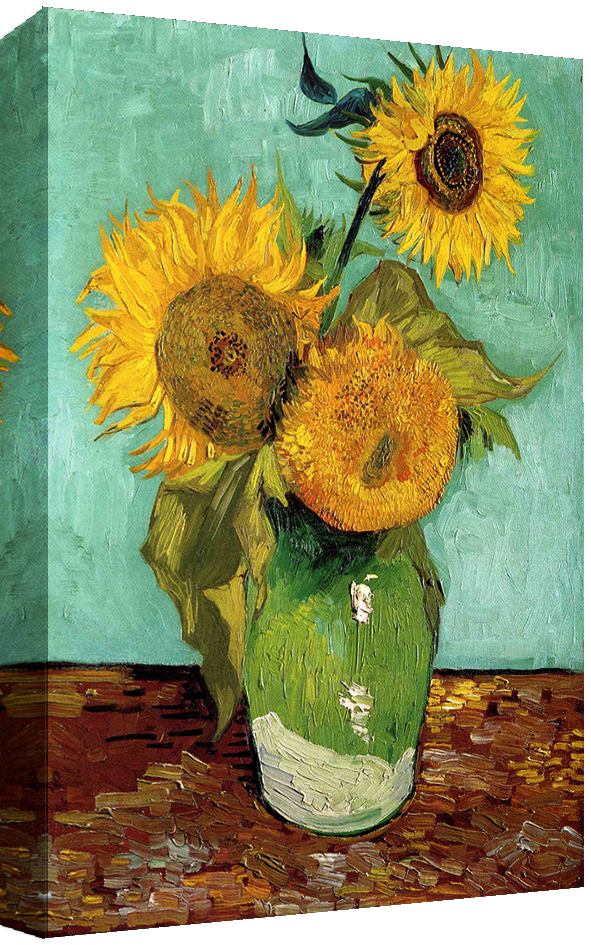 Van Gogh Painting - Sunflower - Canvas Wall Art Picture Print - 30" x 20"