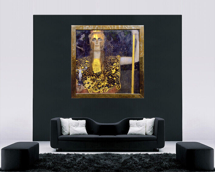 Gold Gustav Klimt Pallas Anthene CANVAS WALL ART PICTURE PRINT PAINTING