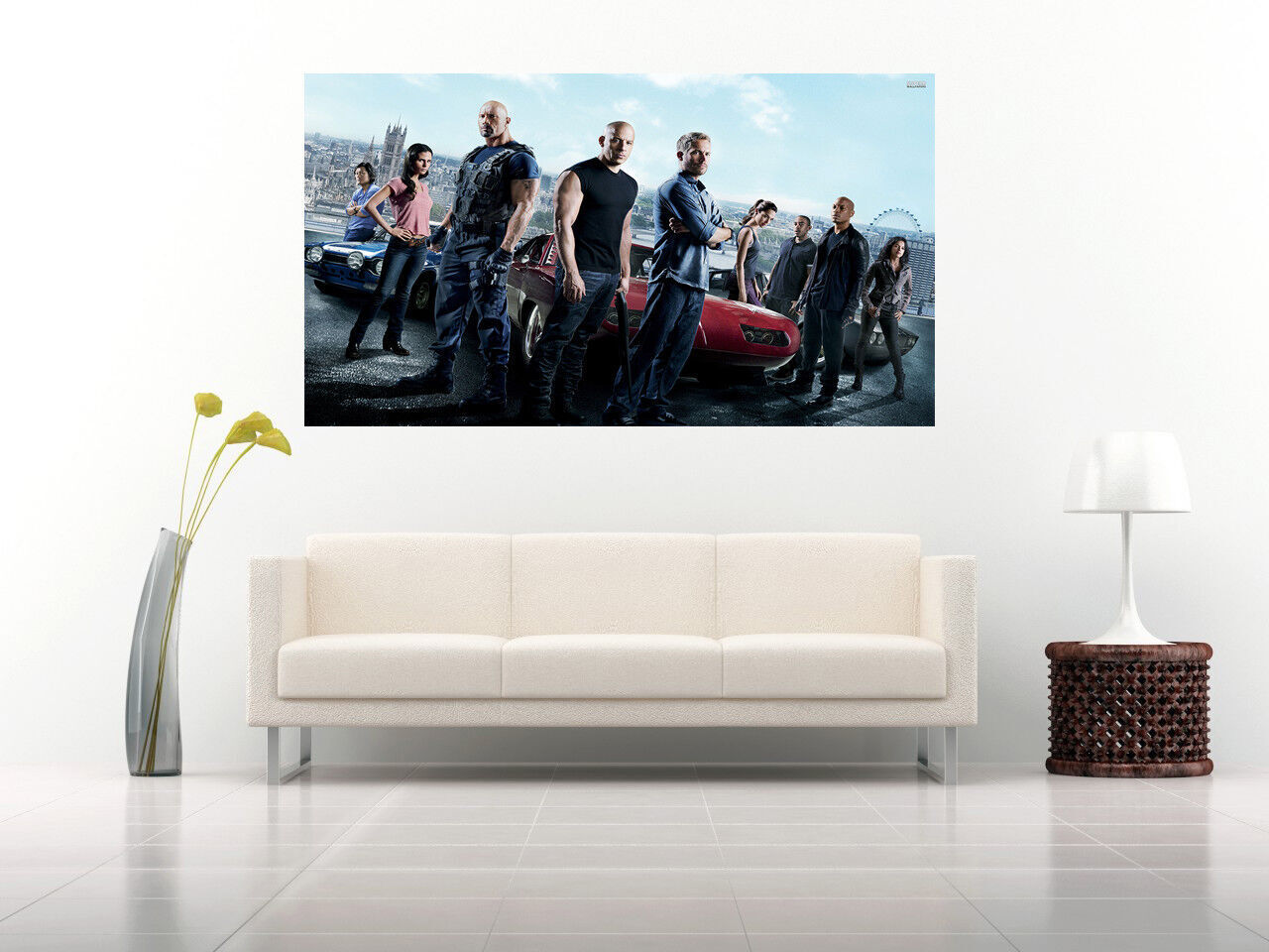 Fast & Furious Car Movie Film Canvas Wall Art Picture Print - Various Sizes