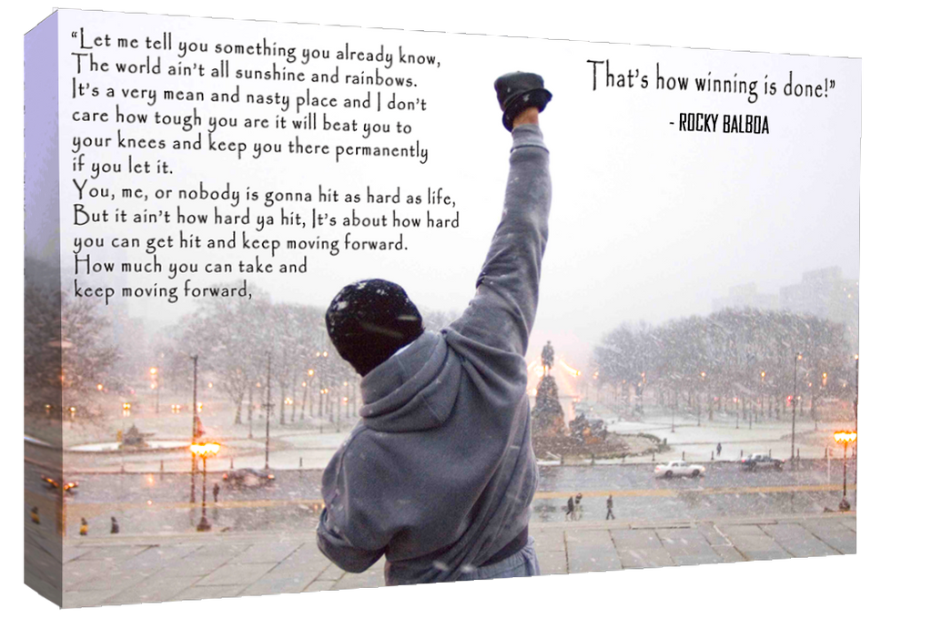 Rocky Balboa gym hope quote canvas wall art print picture READY TO HANG
