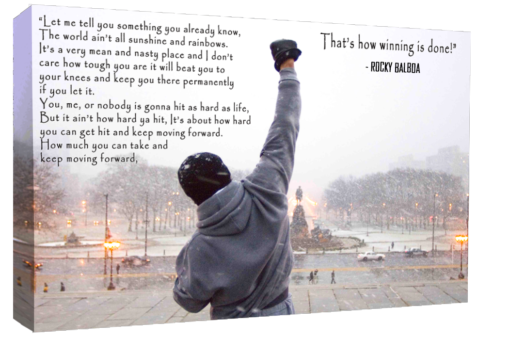 Rocky Balboa gym hope quote canvas wall art print picture READY TO HANG