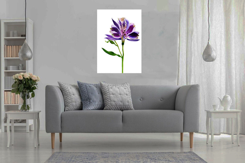 Abstract Purple Tones Flower Floral Watercolor CANVAS WALL ART Picture Print