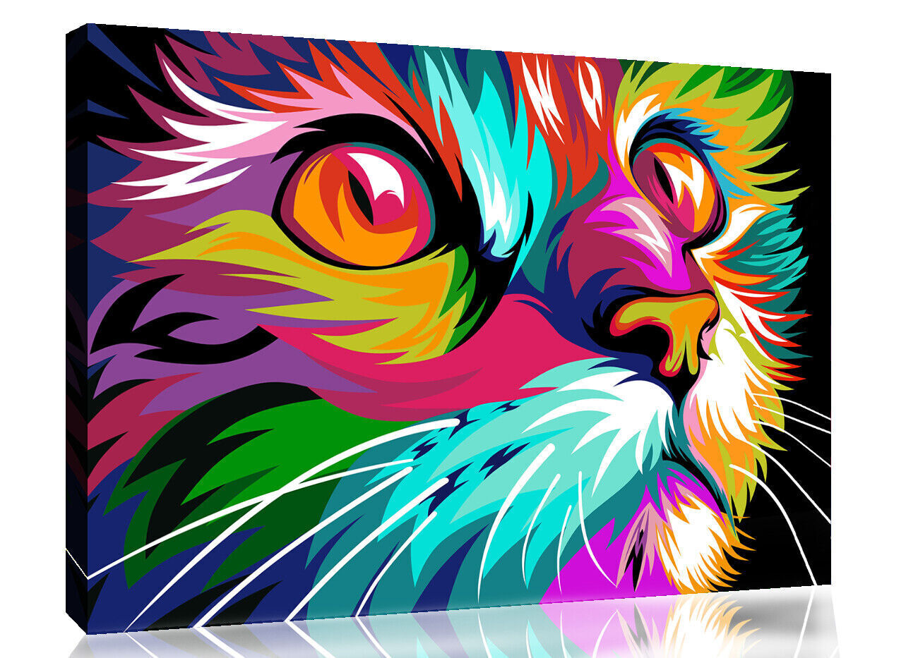 Animals Dog Cat CANVAS WALL POP ART COLOURFUL Picture Print Fast Delivery