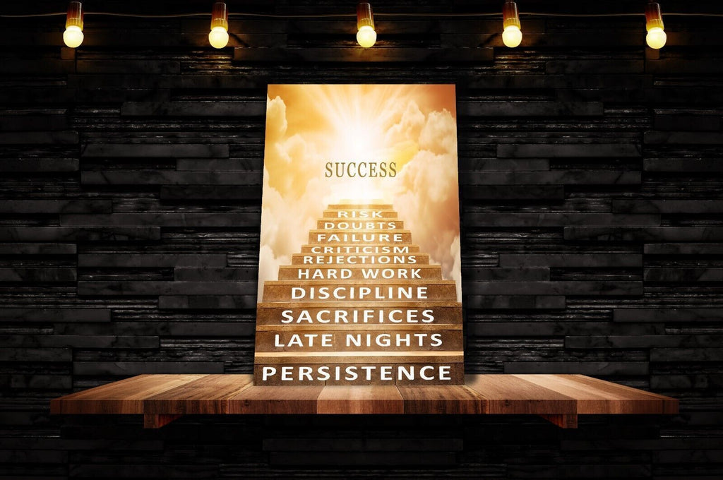 Inspirational Motivation Success Canvas Wall Art Picture Print