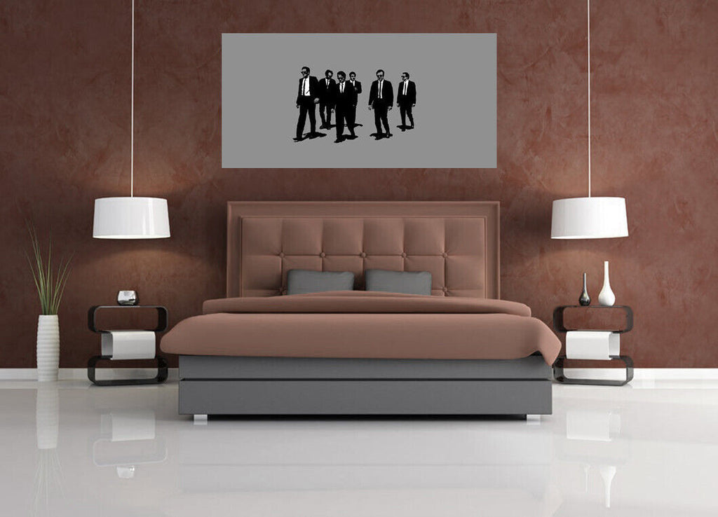 Abstract Resevoir Dogs Movie Canvas Wall Art Picture Print- Black white grey