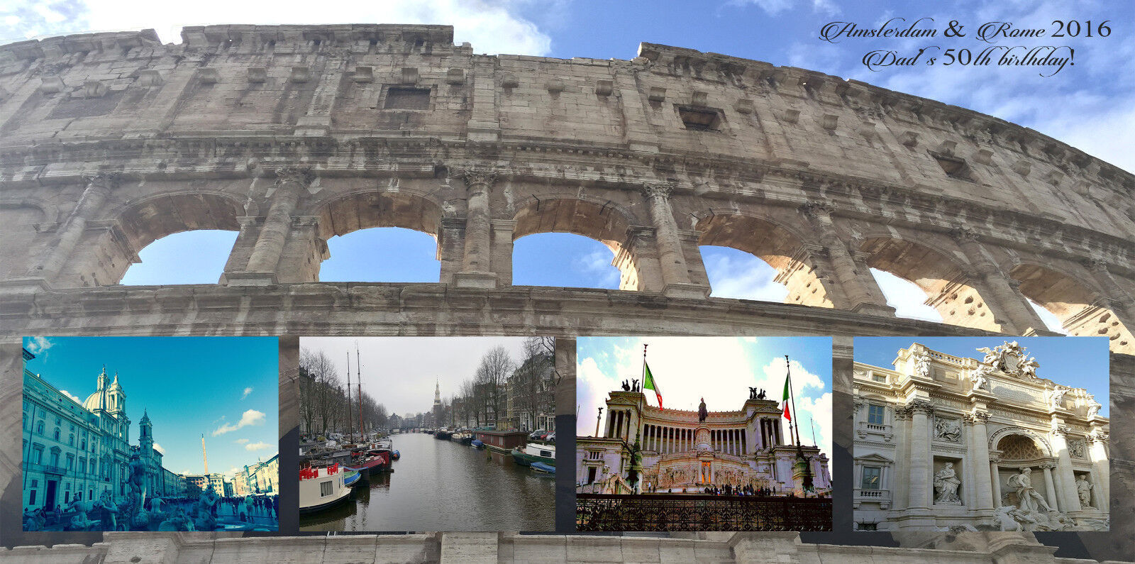 Your Personal Photos Pictures on a canvas INSET collage / Montage  - ANY SIZE