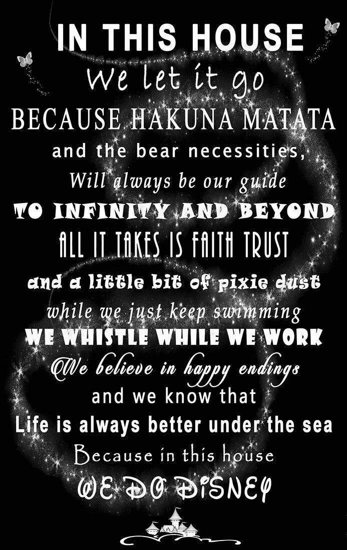 We Let It Go Disney Quote on CANVAS WALL ART Picture Print Black & White
