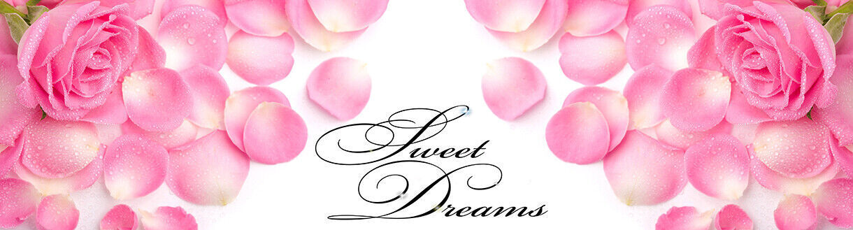 PINK ROSES SWEET DREAMS CANVAS PICTURE WALL ART 40" x 20"" (101cm x 51cm)