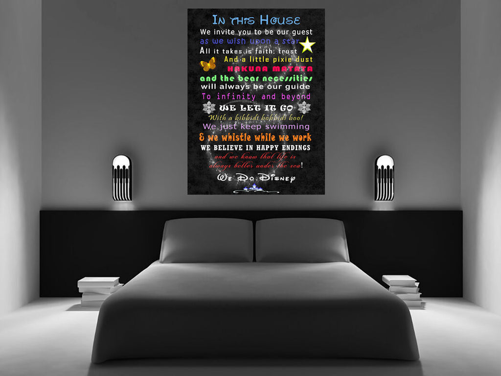 We Do Disney Guest Quote on CANVAS WALL ART Picture Print - MULTI COLOURED
