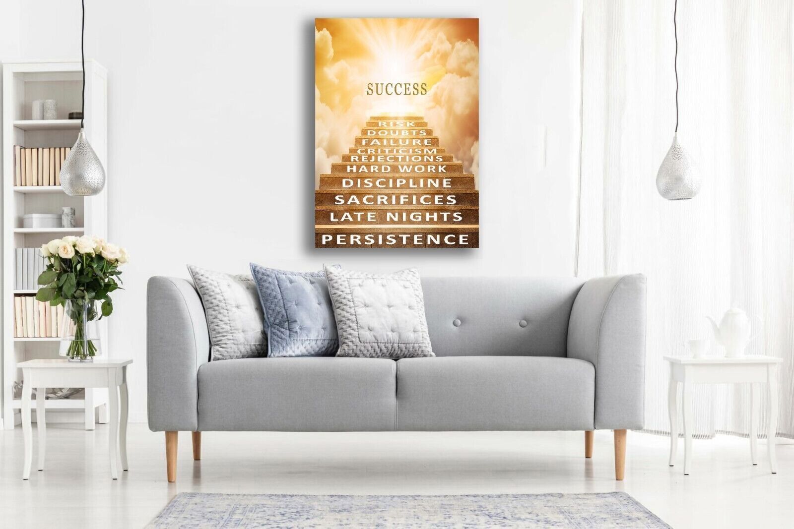 Inspirational Motivation Success Canvas Wall Art Picture Print