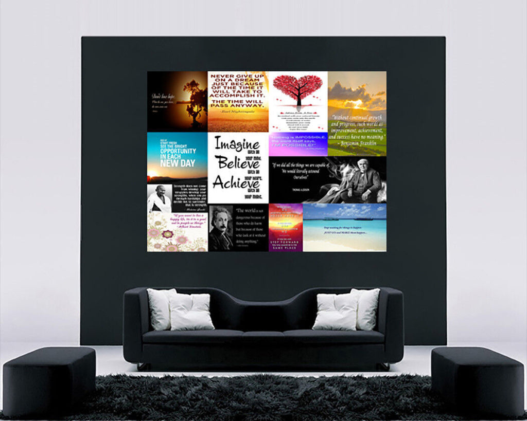 Motivation Quotes Canvas Wall Art Print  Picture 100% cotton - A1, A2, A0 sizes