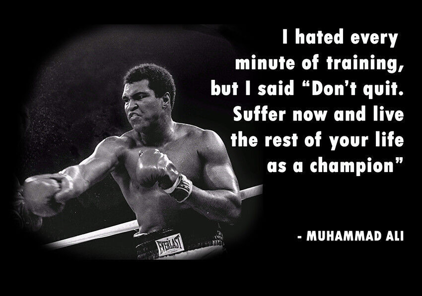 Muhammad Ali Quote Canvas Wall Art Picture - 100% cotton - A1, A2, A0 sizes