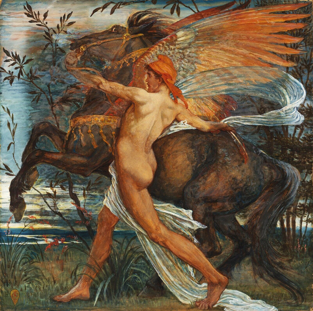 Pegasus (1889) Walter Crane CANVAS WALL ART PICTURE PRINT PAINTING