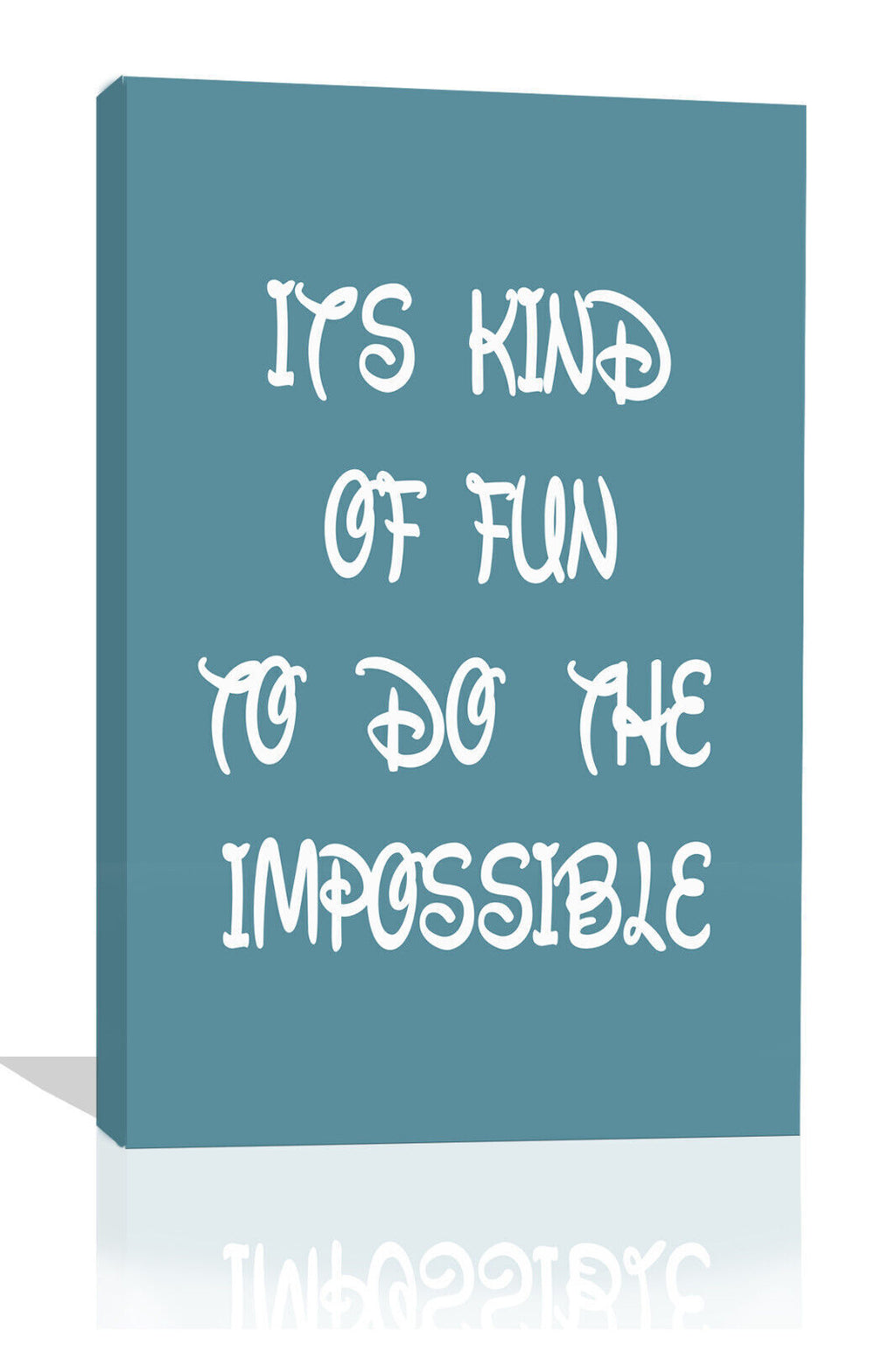 DUCK EGG BLUE IT'S KIND OF FUN DISNEY Inspirational Canvas Quote Wall Art Print