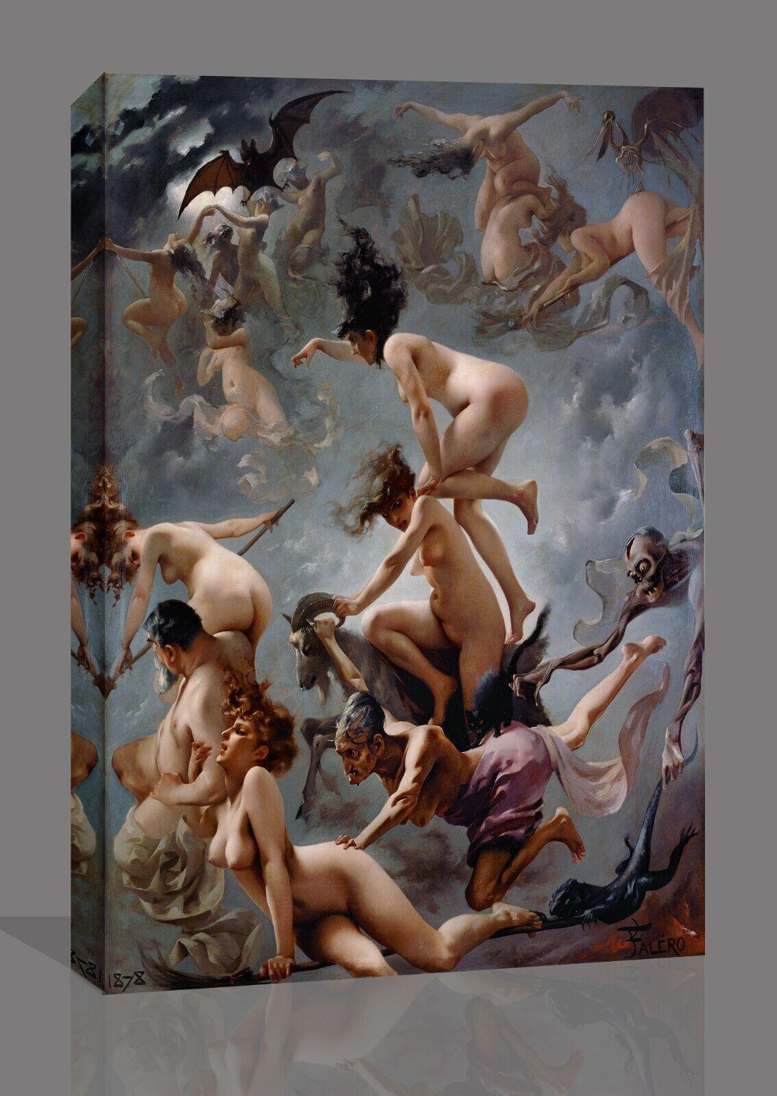 LUIS RICARDO FALERO, WITCHES GOING TO SABBATH CANVAS WALL ART ARTWORK PRINT