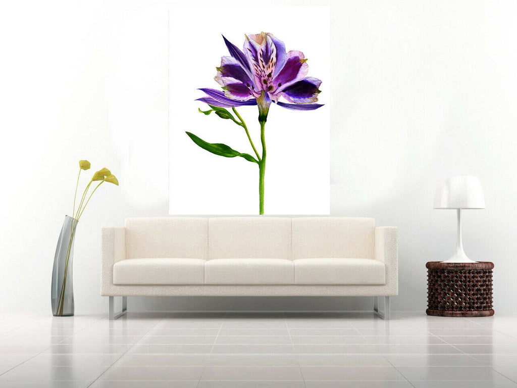 Abstract Purple Tones Flower Floral Watercolor CANVAS WALL ART Picture Print