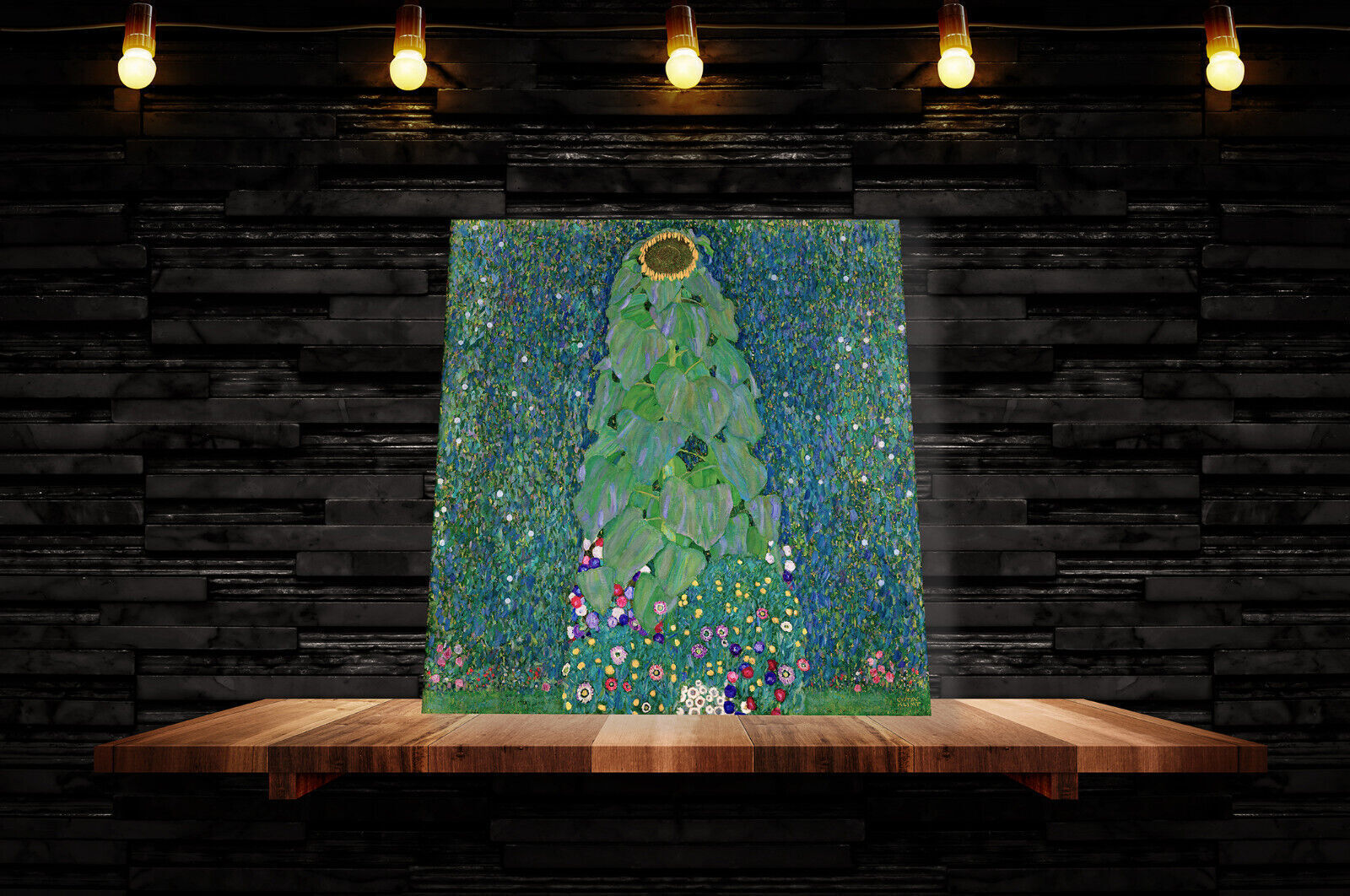 GUSTAV KLIMT THE SUNFLOWER  Canvas Wall Art Picture Print