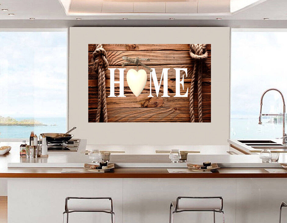 Shabby Chic Home Quote Decoration Framed Canvas Print Wall Art Ready To Hang