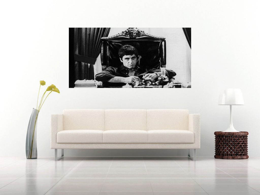 SCARFACE VINTAGE MOVIE FILM TONY MONTANA Cotton Canvas Wall Art Picture Print