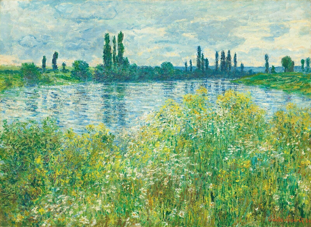 Banks of the Seine, Vétheuil by Claude Monet Painting Canvas Wall Art Print