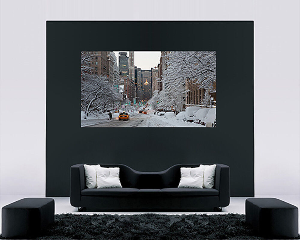 Winter Snow Covered New York Cotton Canvas Wall Art Picture Print A0 A1 A2 A3 A4