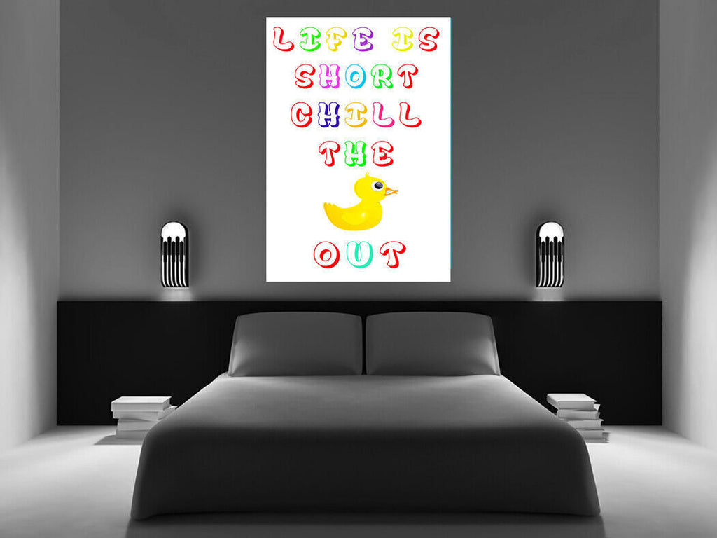 Life is Short Chill Out CANVAS WALL ART Picture Print - Mulit coloured