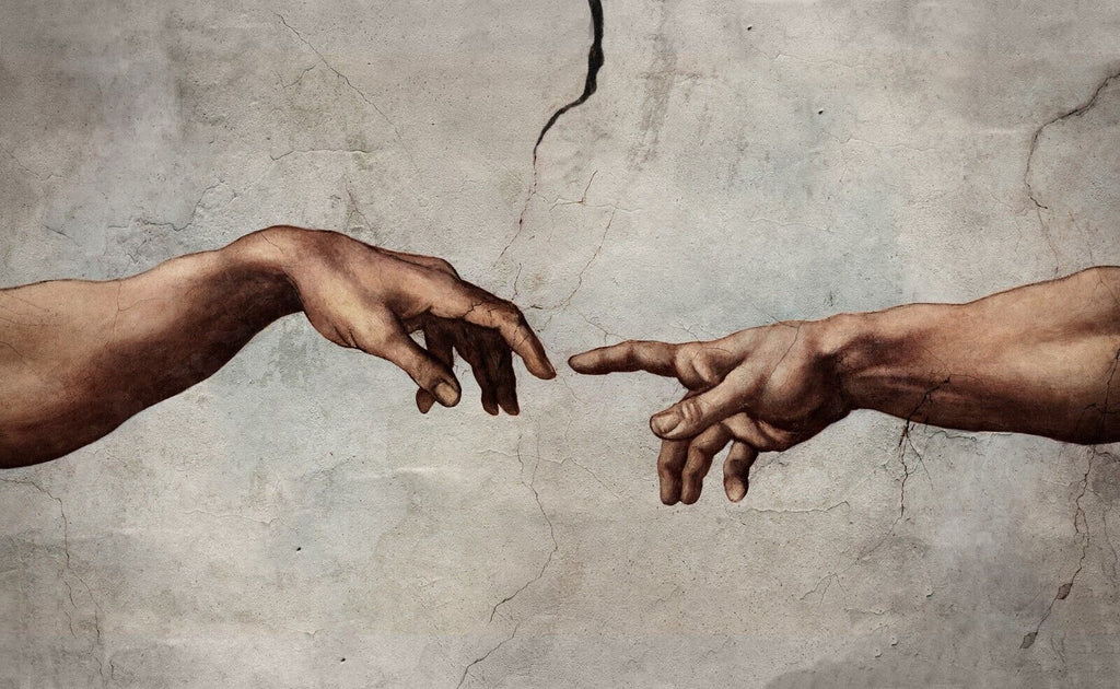 Michaelangelo Creation of Adam Hands canvas wall art print picture artwork