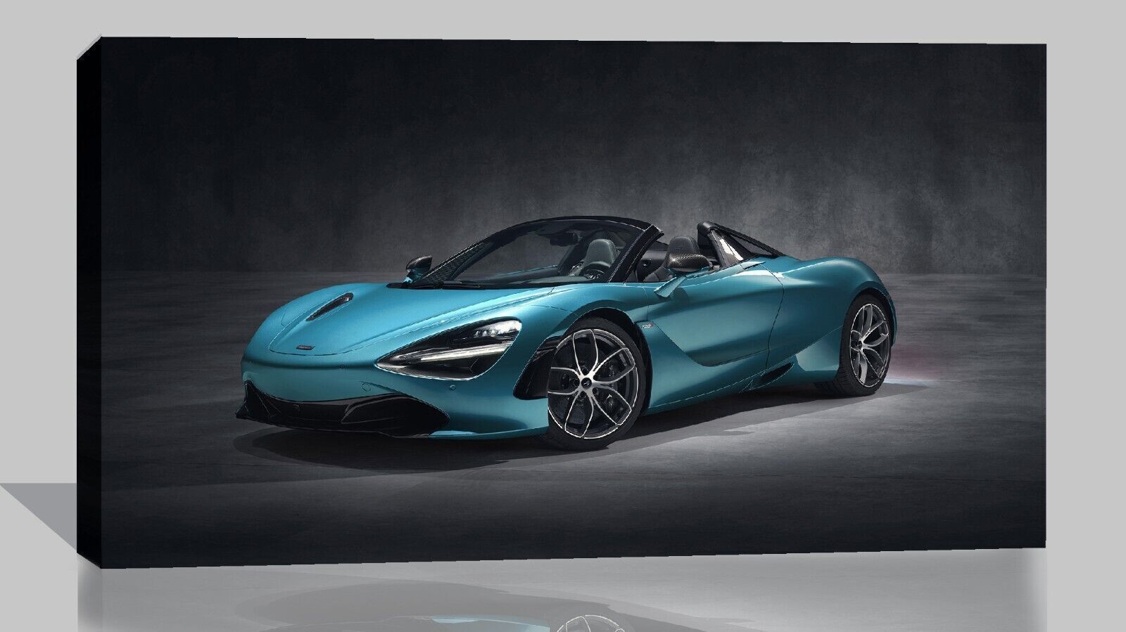 Blue Mclaren Spider Sports Super car CANVAS WALL ART Picture Print