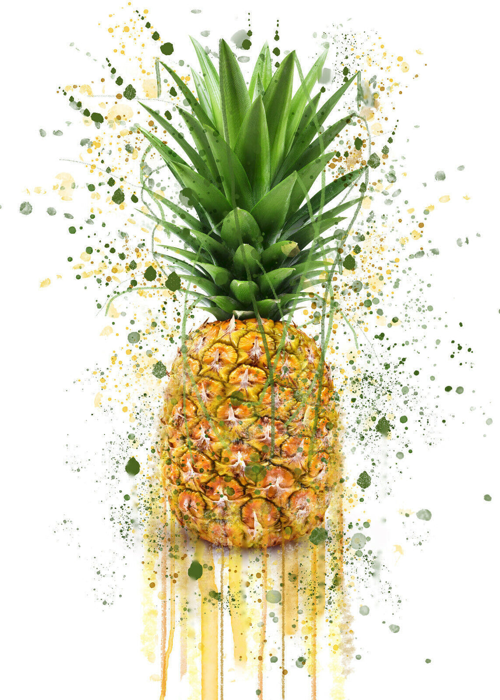 Abstract Pineapple CANVAS WALL SPLASH ART PICTURE PRINT