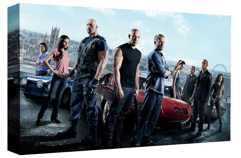 Fast & Furious Car Movie Film Canvas Wall Art Picture Print - Various Sizes