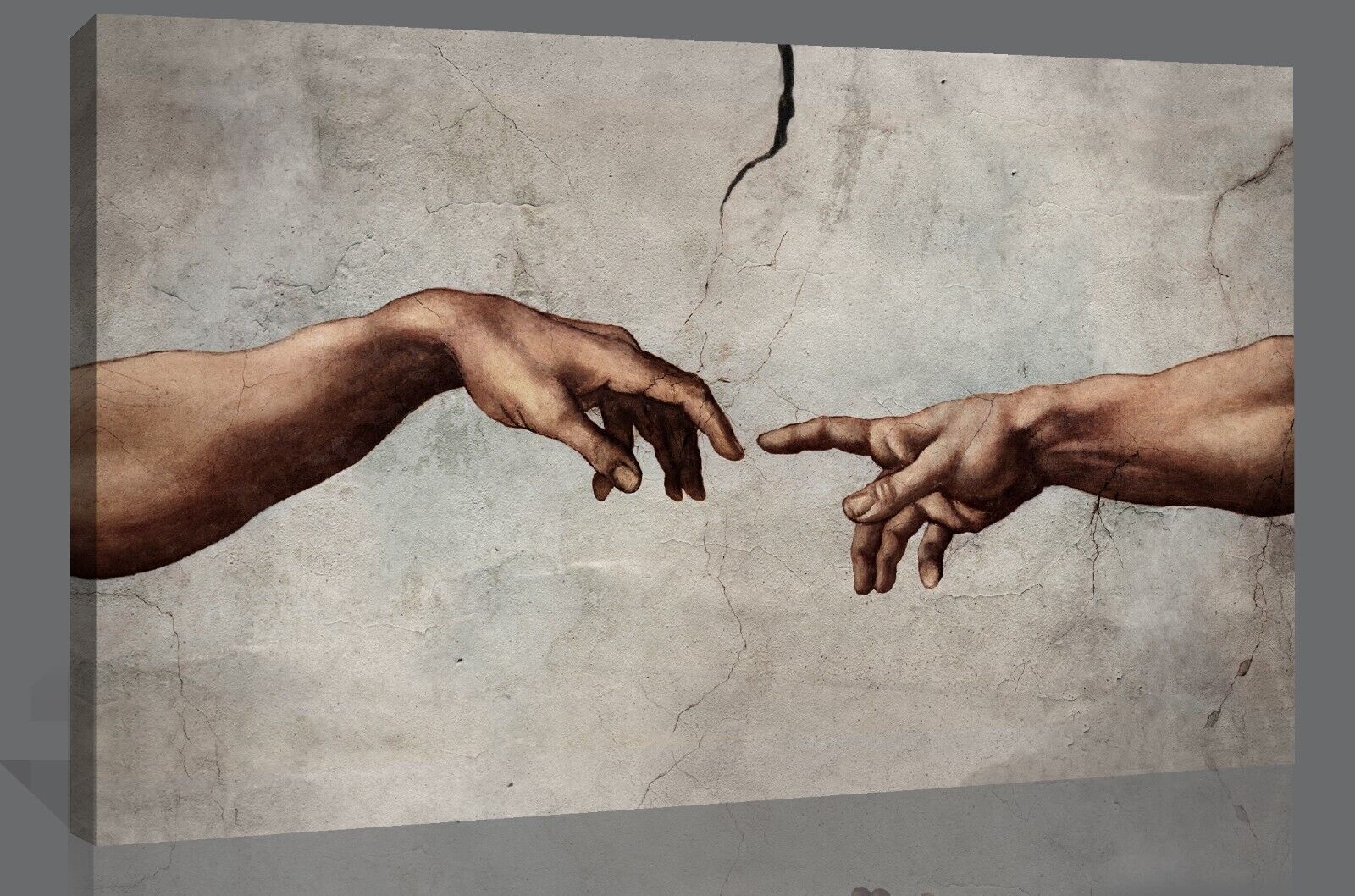 Michaelangelo Creation of Adam Hands canvas wall art print picture artwork
