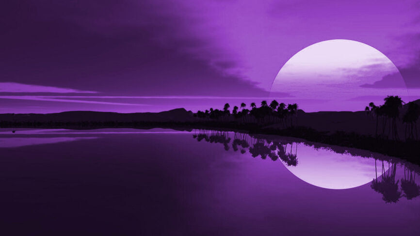 LARGE PURPLE SEA SUNSET CANVAS PICTURE WALL ART A1 34" X 20"