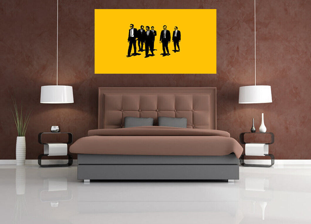 Abstract Resevoir Dogs Movie Canvas Wall Art Picture Print - Yellow